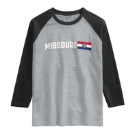 Missouri Missourian MO State Flag Raglan Shirt