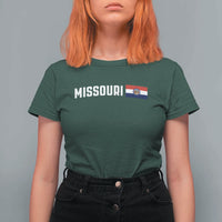 Missouri Missourian MO State Flag T Shirt For Women