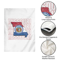 Missouri Flag Map State Distressed Garden Flag
