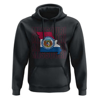 Missouri Flag Map State Distressed Hoodie