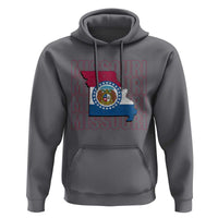 Missouri Flag Map State Distressed Hoodie