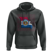 Missouri Flag Map State Distressed Hoodie