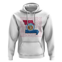 Missouri Flag Map State Distressed Hoodie