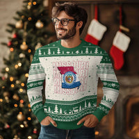 Missouri Flag Map State Distressed Ugly Christmas Sweater