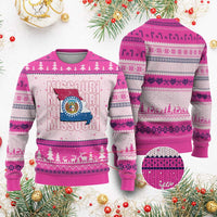 Missouri Flag Map State Distressed Ugly Christmas Sweater