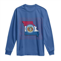 Missouri Flag Map State Distressed Long Sleeve Shirt