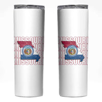 Missouri Flag Map State Distressed Skinny Tumbler