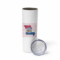 Missouri Flag Map State Distressed Skinny Tumbler