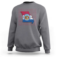 Missouri Flag Map State Distressed Sweatshirt