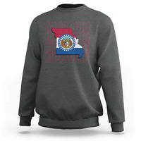 Missouri Flag Map State Distressed Sweatshirt