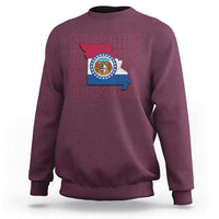 Missouri Flag Map State Distressed Sweatshirt
