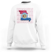Missouri Flag Map State Distressed Sweatshirt