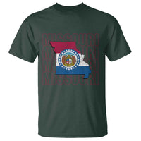 Missouri Flag Map State Distressed T Shirt