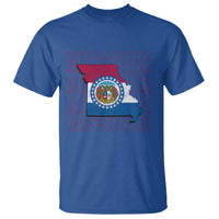 Missouri Flag Map State Distressed T Shirt