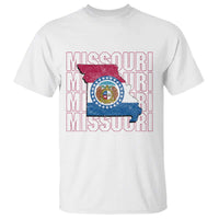 Missouri Flag Map State Distressed T Shirt