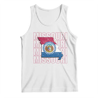 Missouri Flag Map State Distressed Tank Top