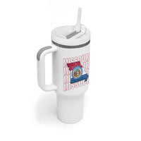 Missouri Flag Map State Distressed Tumbler With Handle