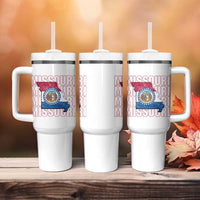 Missouri Flag Map State Distressed Tumbler With Handle