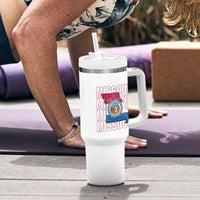 Missouri Flag Map State Distressed Tumbler With Handle