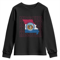 Missouri Flag Map State Distressed Youth Sweatshirt