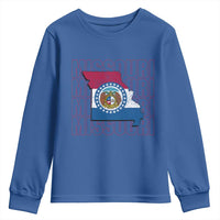 Missouri Flag Map State Distressed Youth Sweatshirt