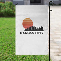 Kansas City Missouri Retro 80s Style Garden Flag