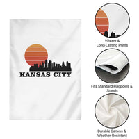 Kansas City Missouri Retro 80s Style Garden Flag