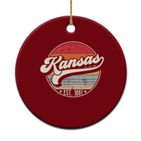 Kansas City Missouri Retro 80s Established 1861 Ceramic Ornament