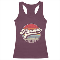 Kansas City Missouri Retro 80s Established 1861 Racerback Tank Top