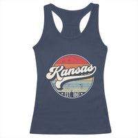 Kansas City Missouri Retro 80s Established 1861 Racerback Tank Top