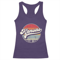 Kansas City Missouri Retro 80s Established 1861 Racerback Tank Top