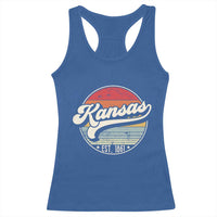 Kansas City Missouri Retro 80s Established 1861 Racerback Tank Top