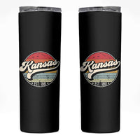 Kansas City Missouri Retro 80s Established 1861 Skinny Tumbler