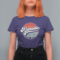 Kansas City Missouri Retro 80s Established 1861 T Shirt For Women