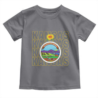 Retro Kansas Flag Vintage KS Souvenir Toddler T Shirt