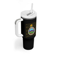 Retro Kansas Flag Vintage KS Souvenir Tumbler With Handle