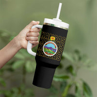 Retro Kansas Flag Vintage KS Souvenir Tumbler With Handle
