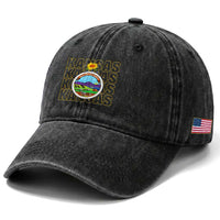 Retro Kansas Flag Vintage KS Souvenir Washed Cotton Baseball Cap