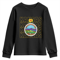 Retro Kansas Flag Vintage KS Souvenir Youth Sweatshirt