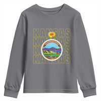 Retro Kansas Flag Vintage KS Souvenir Youth Sweatshirt