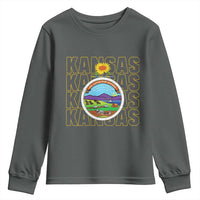 Retro Kansas Flag Vintage KS Souvenir Youth Sweatshirt