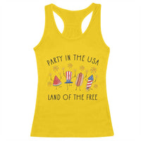 Patriotic Doodle Racerback Tank Top Watermelon Hotdog Firework Cute Fourth of July