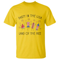 Patriotic Doodle T Shirt Watermelon Hotdog Firework Cute Fourth of July