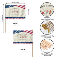 Cute Fourth of July Patriotic Handheld Flag Watermelon Hotdog Firework