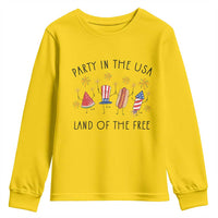 Patriotic Doodle Youth Sweatshirt Watermelon Hotdog Firework Cute Fourth of July