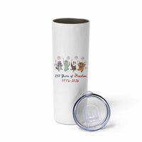 250 Years Of Freedom Skinny Tumbler Patriotic Doodle America Raccoon Goose Highland Cow 4th of July