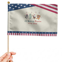 250 Years Of Freedom Patriotic Handheld Flag America Raccoon Goose Highland Cow 4th of July