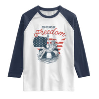 Chill The Fourth Out Raglan Shirt Funny Statue of Liberty 4th of July