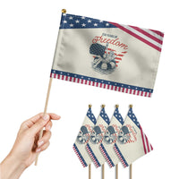 Chill The Fourth Out Patriotic Handheld Flag Funny Statue of Liberty 4th of July