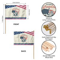 Chill The Fourth Out Patriotic Handheld Flag Funny Statue of Liberty 4th of July